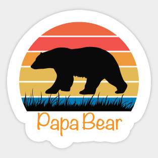 Papa Bear Dad Shirt Mens Shirt, New Dad Sticker